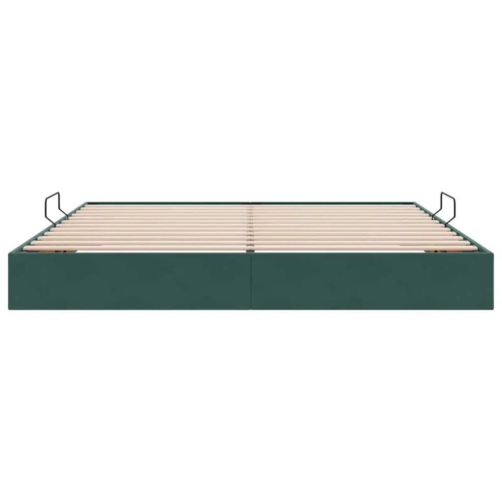 Letto ottomano Verde Scuro 200 x 200 cm Velluto