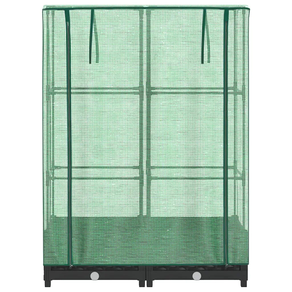 Letto Rialzato con Copertura Serra Effetto Rattan 80x40x123 cm 4015810