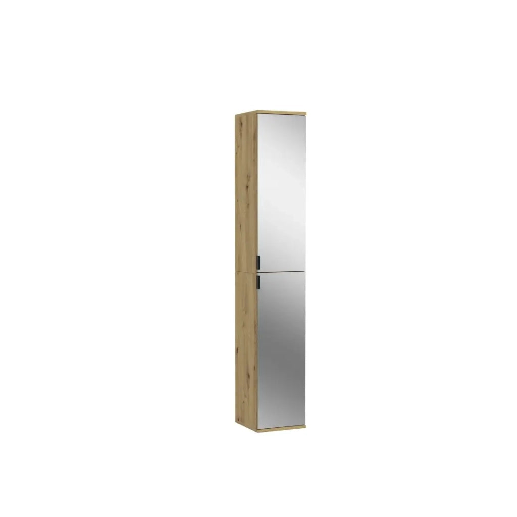 Armadio a 2 ante con specchio – Rovere chiaro – BODITE