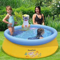 Piscina Gonfiabile Forma Lontra per Bambini 150cm con Doccia Spruzzo Giardino