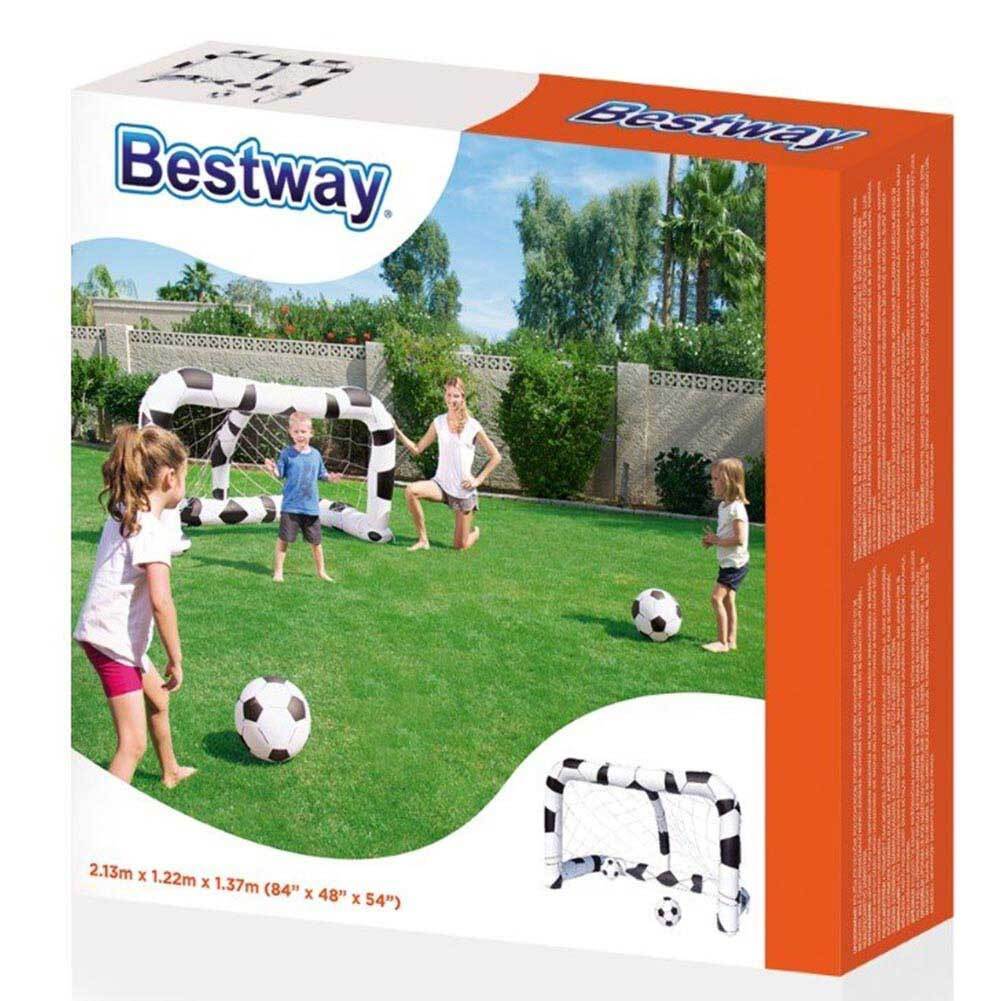 Porta Da Calcio Rete Gonfiabile 213x122x137cm Con 2 Palloni Giardino Bestway