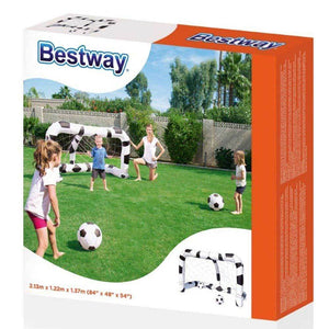 Porta Da Calcio Rete Gonfiabile 213x122x137cm Con 2 Palloni Giardino Bestway