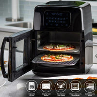 Forno Friggitrice Ad Aria Calda 12 Lt Digitale 1800W Frigge Cuoce Senza Olio