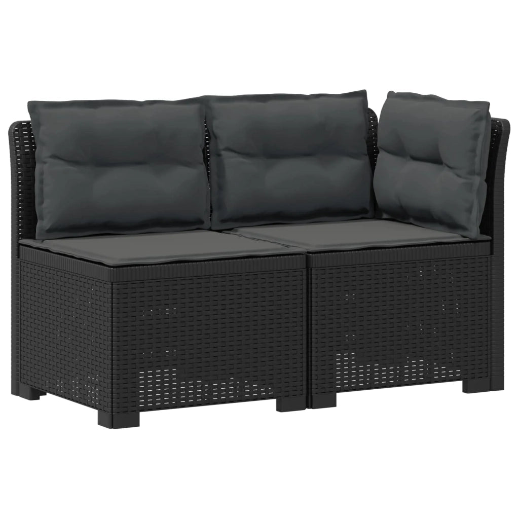 Divano da Giardino a 2 Posti con Cuscini Aspetto Rattan PP 8011941