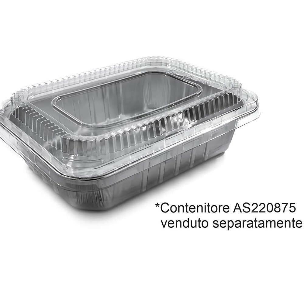 50pz Coperchi in Plastica per Vaschette Alluminio Alimenti Monouso 2 Porzioni