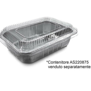 50pz Coperchi in Plastica per Vaschette Alluminio Alimenti Monouso 2 Porzioni