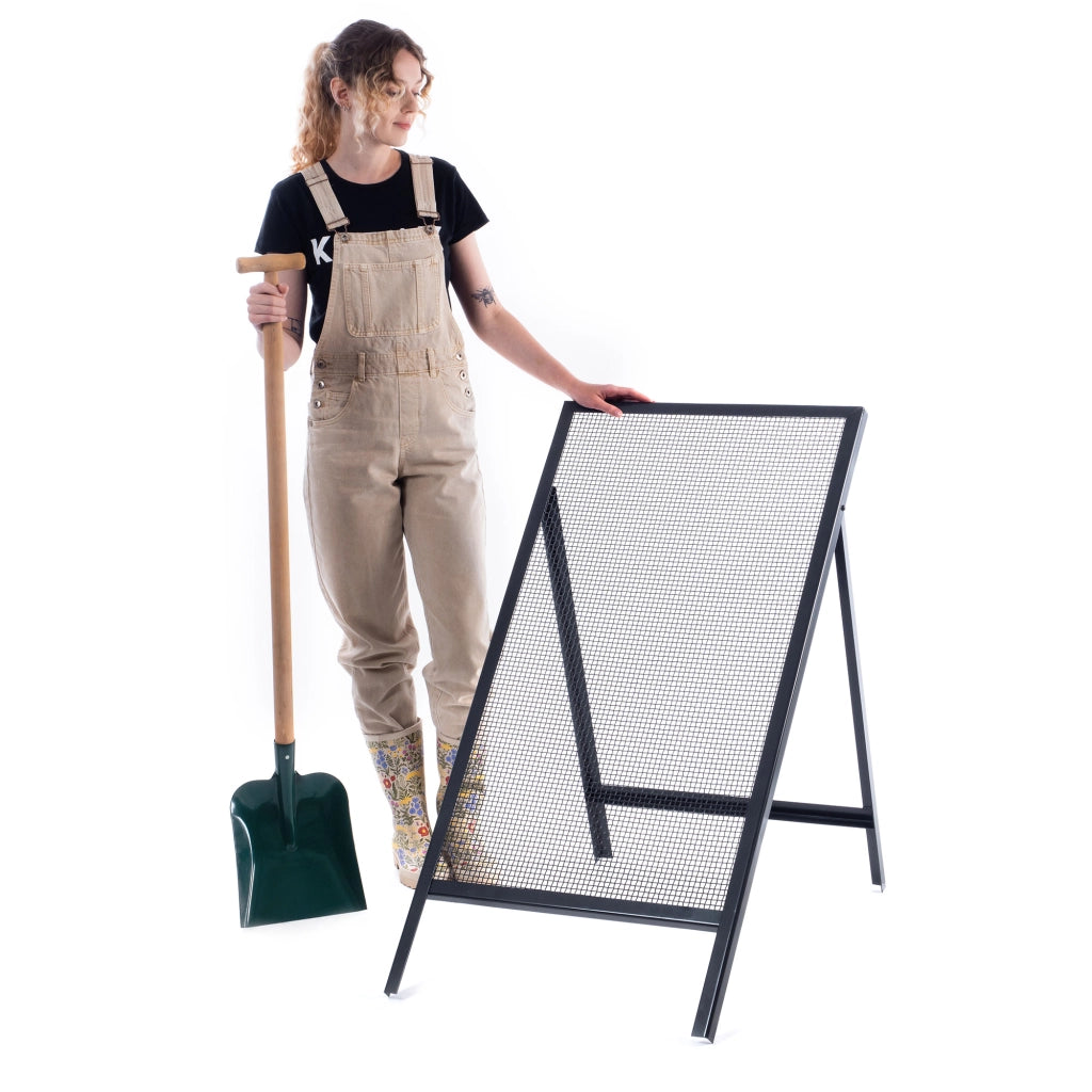 Setaccio da costruzione KADAX per sabbia, terra, muratura, 120x60 cm, ghiaia, maglia 8 mm