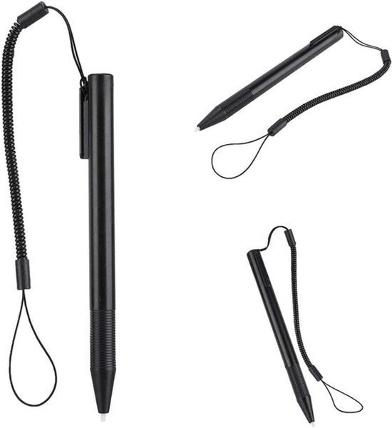 Stilo per Penna - Tastiera Resistiva - Anticras - Con Lente di Velluto - Posizione Pda Navigator - Adatto per Modelli Multi-Marche - Nero.