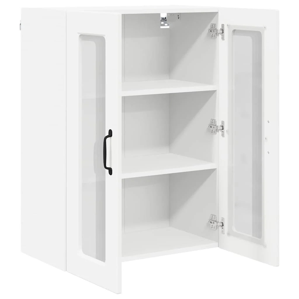 Moderno mobile da cucina a parete con pratico spazio di archiviazione 60 x 31 x 80 cm in legno ingegnerizzato bianco 02_0054428