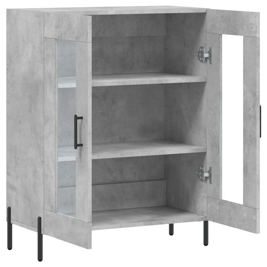 Credenza-Buffet-Armadio da cucina Grigio Cemento 69,5x34x90 cm in Legno Multistrato 577957