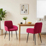 Sedie da pranzo 2 pcs Velluto (V) Rosso Vino 56,5 x 50 x 86 cm 42034275