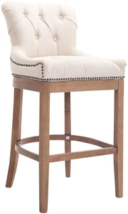 Sgabello Lakewood Stoffa antico-chiaro crema