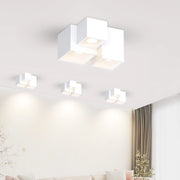 ZMH Lampada da soffitto plafoniera LED moderna gesso bianco faretto GU10 per soggiorno