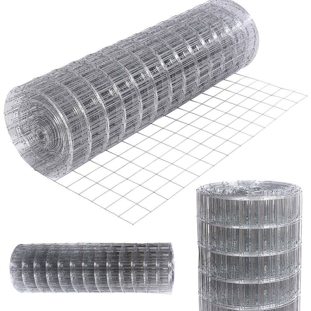 Rete Metallica Elettrosaldata 1,5 x 25 mt Maglia 50x75mm Zincata per Recinsione