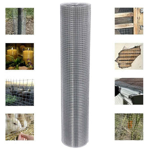 Rete Metallica Elettrosaldata 1 x 15 mt Maglia 12x12mm Zincata per Recinsione