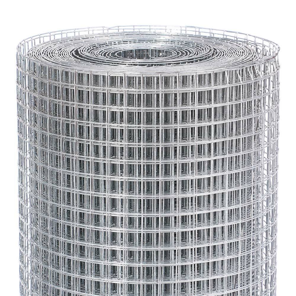 Rete Metallica Elettrosaldata 1 x 15 mt Maglia 12x12mm Zincata per Recinsione