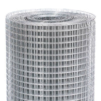 Rete Metallica Elettrosaldata 1 x 15 mt Maglia 12x12mm Zincata per Recinsione