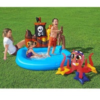 Piscina Gonfiabile Playcenter Nave dei Pirati Bambini 140x130cm con Polpo Gioco