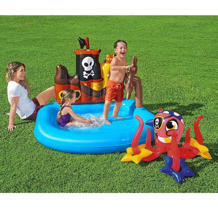 Piscina Gonfiabile Playcenter Nave dei Pirati Bambini 140x130cm con Polpo Gioco