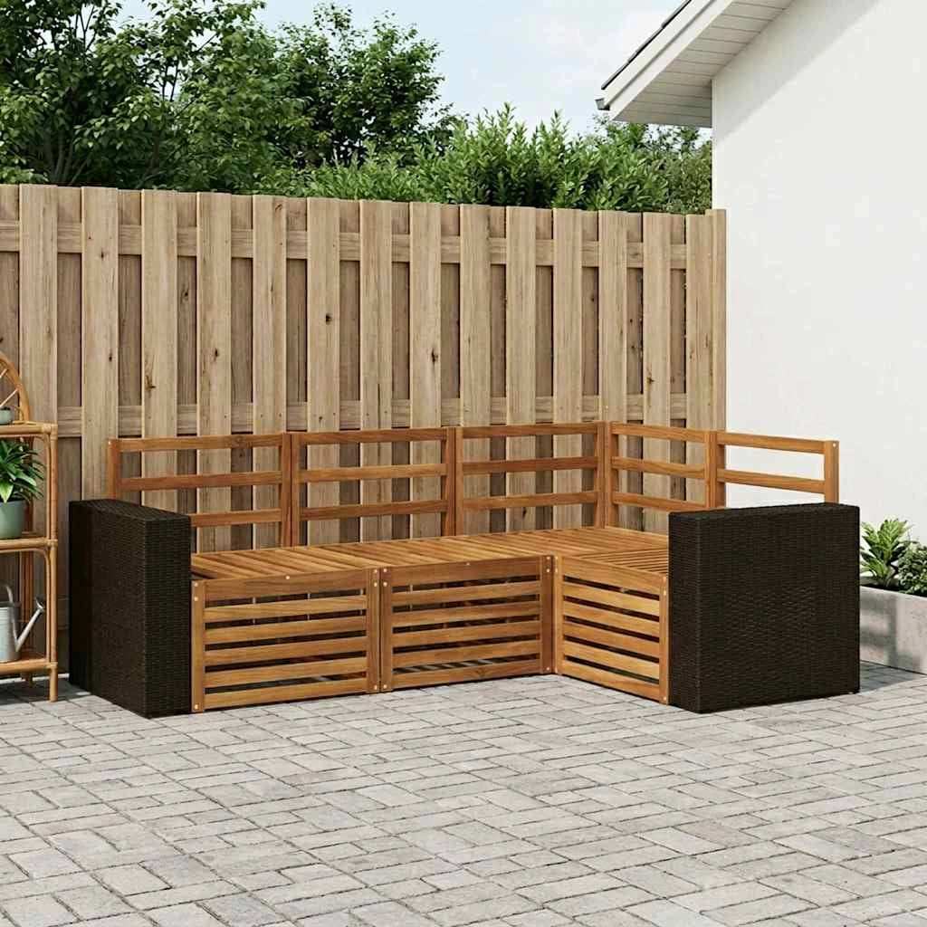 Set di divani da esterno 4 pz Poliestere 3384300