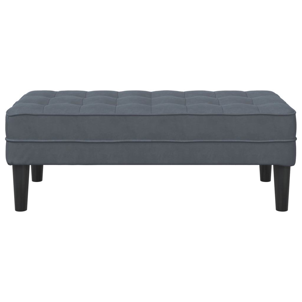 panchina grigio scuro 113 cm in velluto