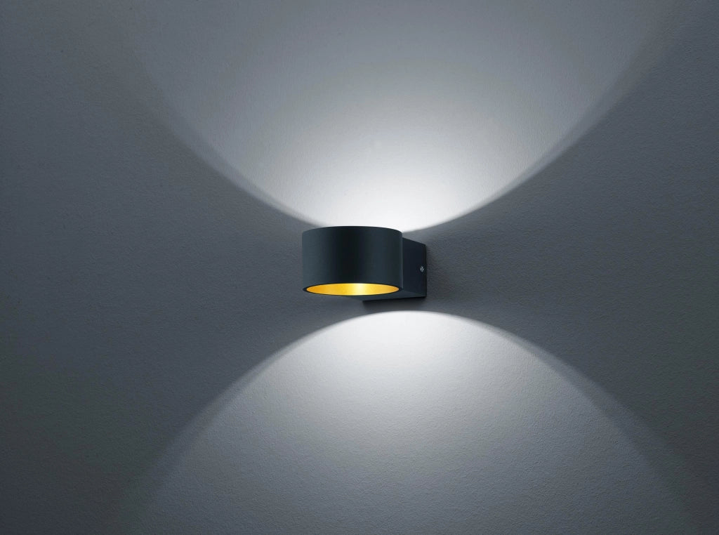 Applique da Interno a LED in Metallo Nero Opaco
