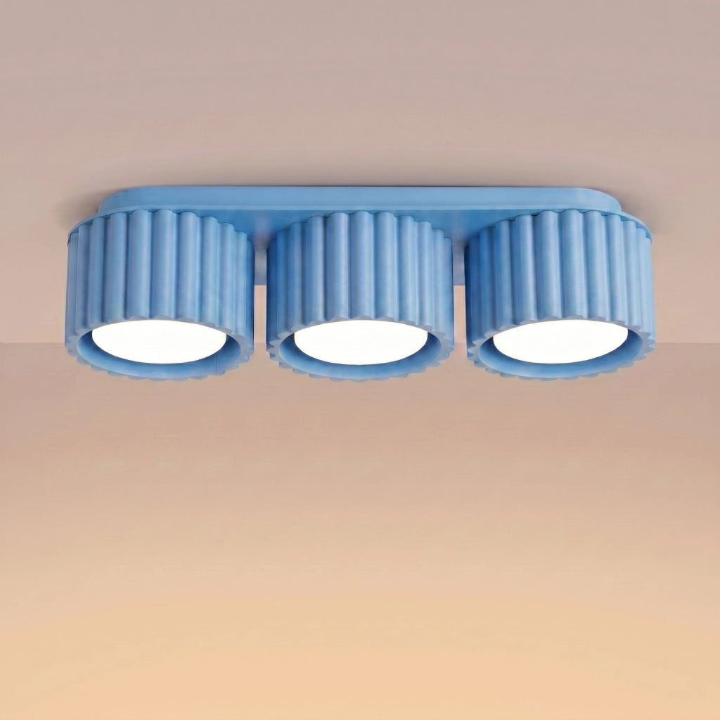 Plafoniera AURA 3 azzurro Gx53