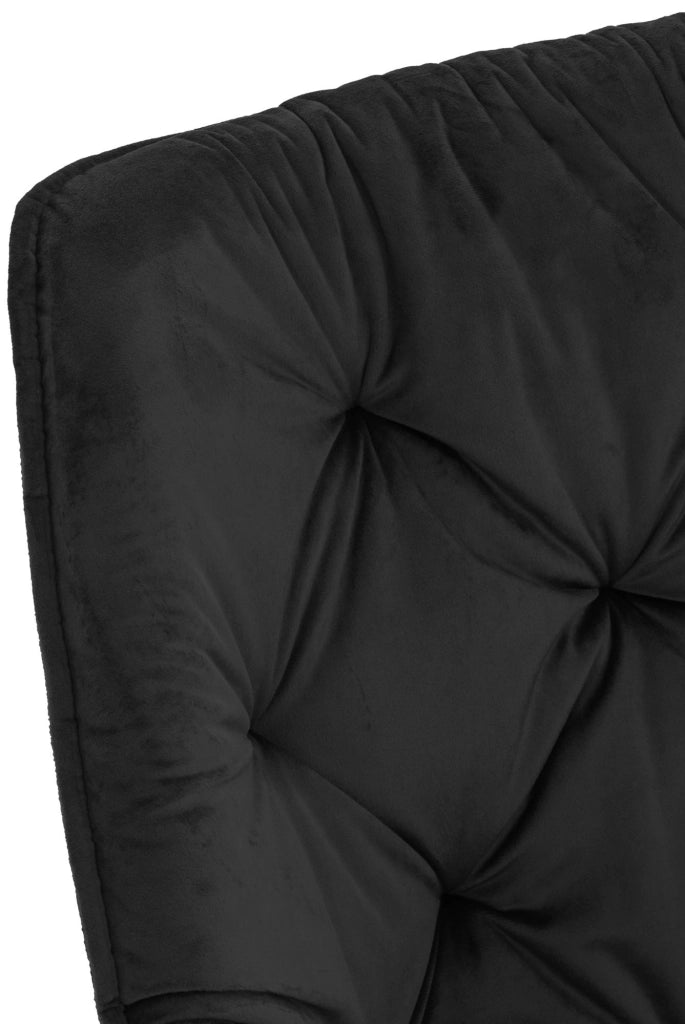 Sedia Tanna in velluto nero