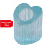 Trade Shop - 2pz Porta Candela Lanterna Cuore Bomboniera Matrimonio Decorazione Tea Light 5x5 -