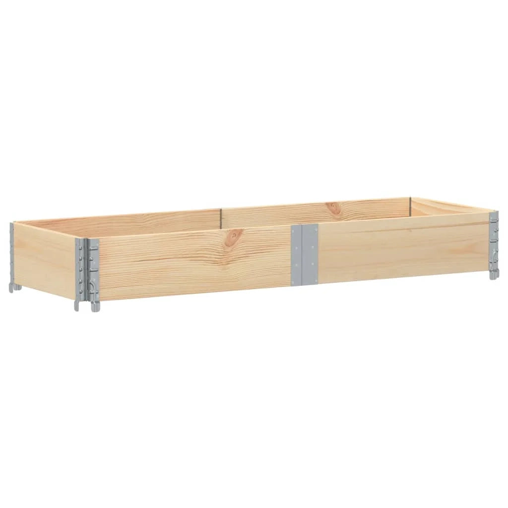 Vassoio per fioriera aiuola rialzata piante fiori terrazza giardino 150 x 50 cm legno massello di pino marrone 02_0037432