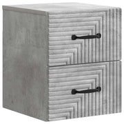 Mobiletto da notte a muro Grigio Cemento 34,5 x 33 x 40 cm