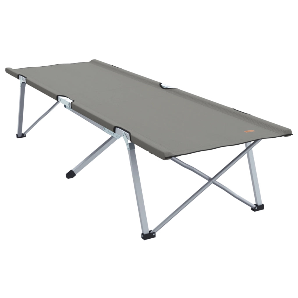 Letto da Campeggio Pieghevole Grigio Alluminio Grande Pieghevole