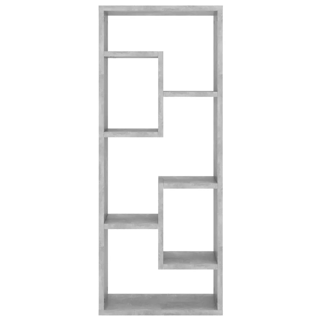 Scaffale a Parete Grigio Cemento 36x16x90 cm Legno Multistrato 803015
