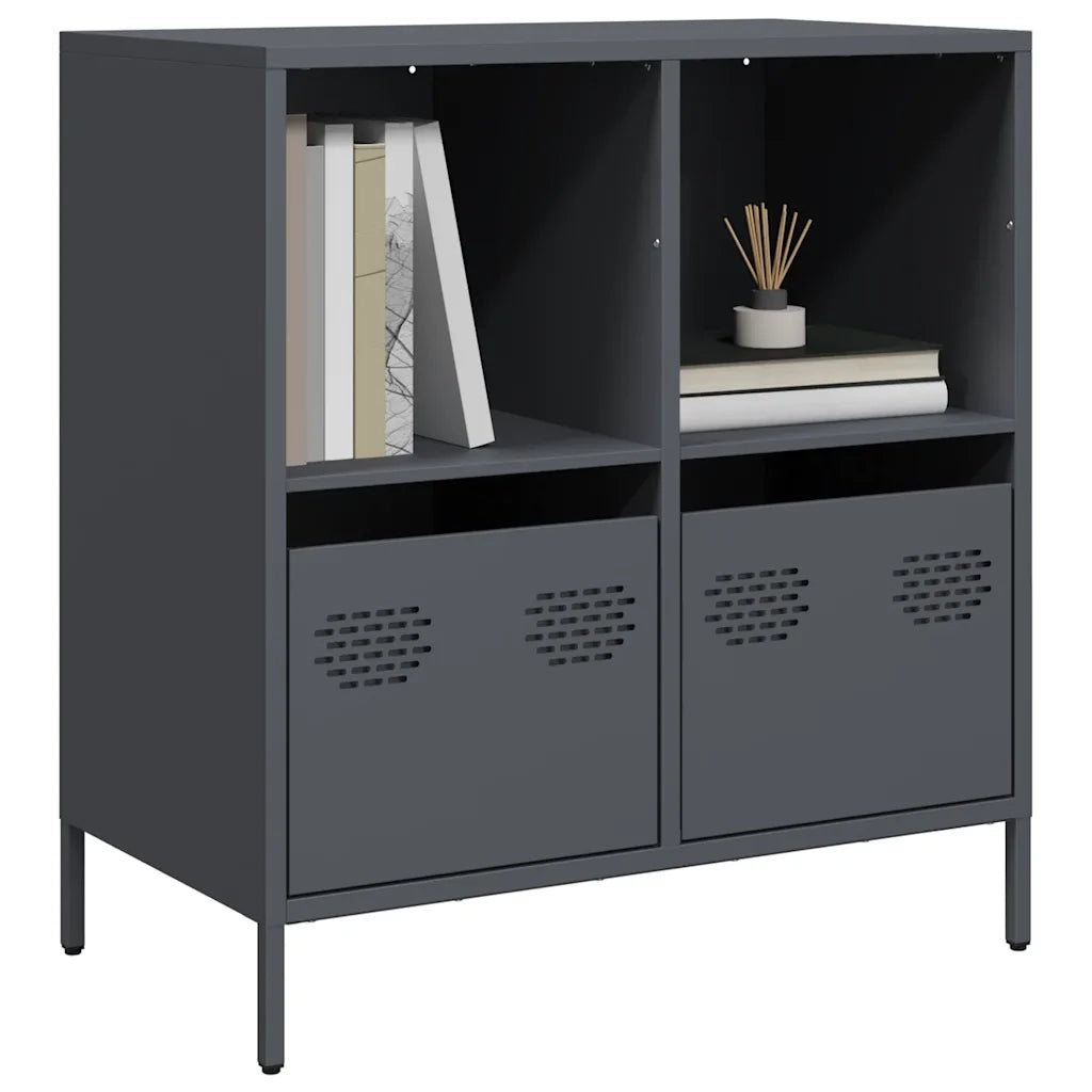 vidaXL Credenza Antracite 68x39x73,5 cm in Acciaio Laminato a Freddo