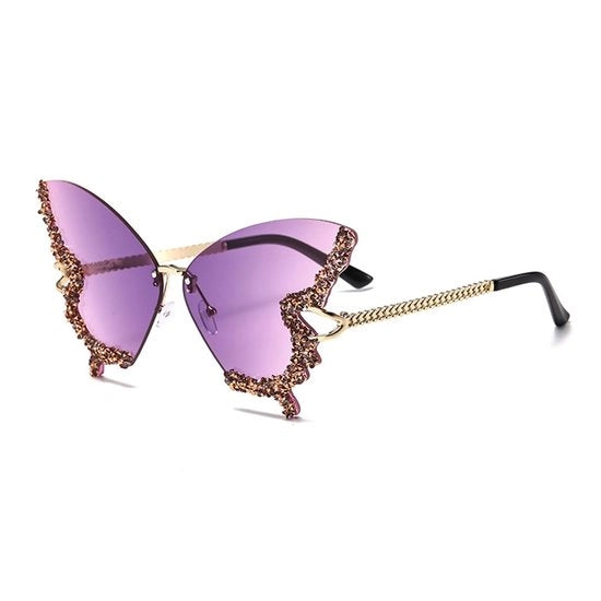 Occhiali da Sole per Donna - Stile Farfalla - 150 x 68 mm - Unico pezzo - Sostenibile/Comodo