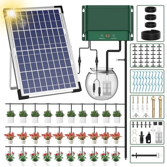 Sistema di Irrigazione Automatico con Energia Solare - Display LED con Alimentazione USB