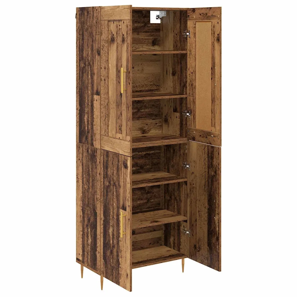 Credenza | Madia | Buffet da pranzo | Armadio da pranzo Legno vecchio 69,5 x 34 x 180 cm Legno multistrato