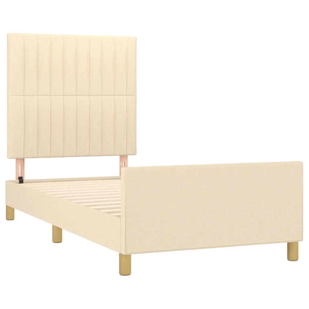 Giroletto senza Materasso Crema 100x200 cm in Tessuto