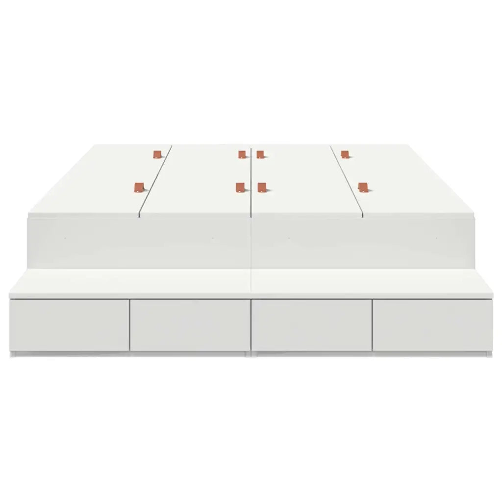 Struttura letto con contenitore Bianco 120 cm Legno multistrato 3335685