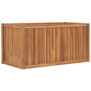 Fioriera rialzata per piante e fiori giardino 100 x 50 x 50 cm legno massello di teak 02_0000899
