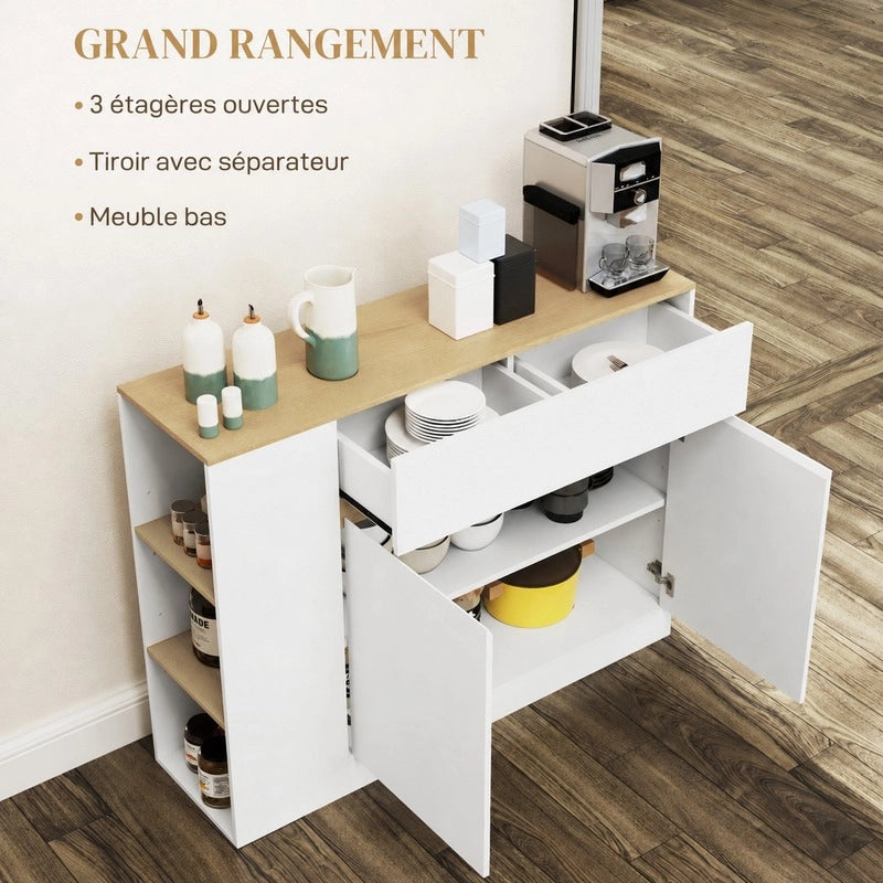 CREDENZA con ripiano regolabile 105 x 30 x 81,5 cm Bianco