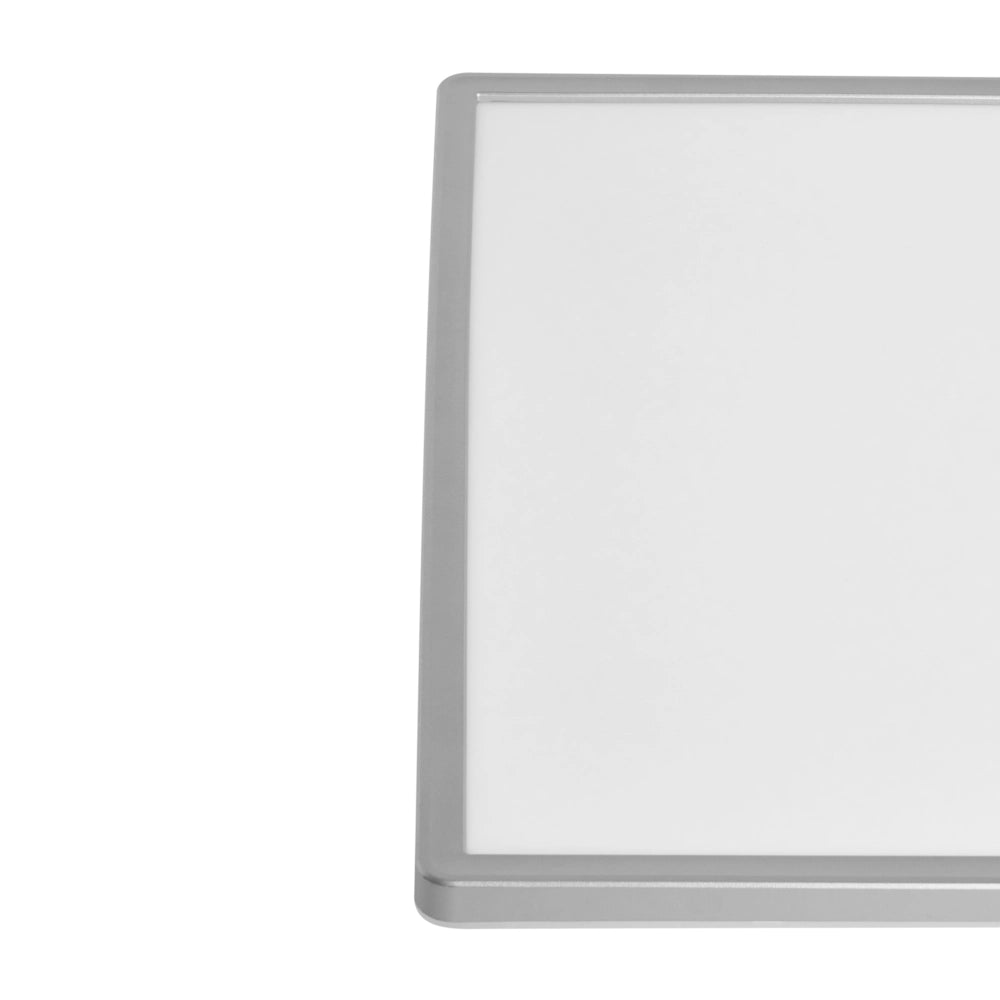 Plafoniera LED Argento in Materiale Sintetico Quadrata 42 cm Pannello Luminoso LED a Filo Soffitto con Telecomando