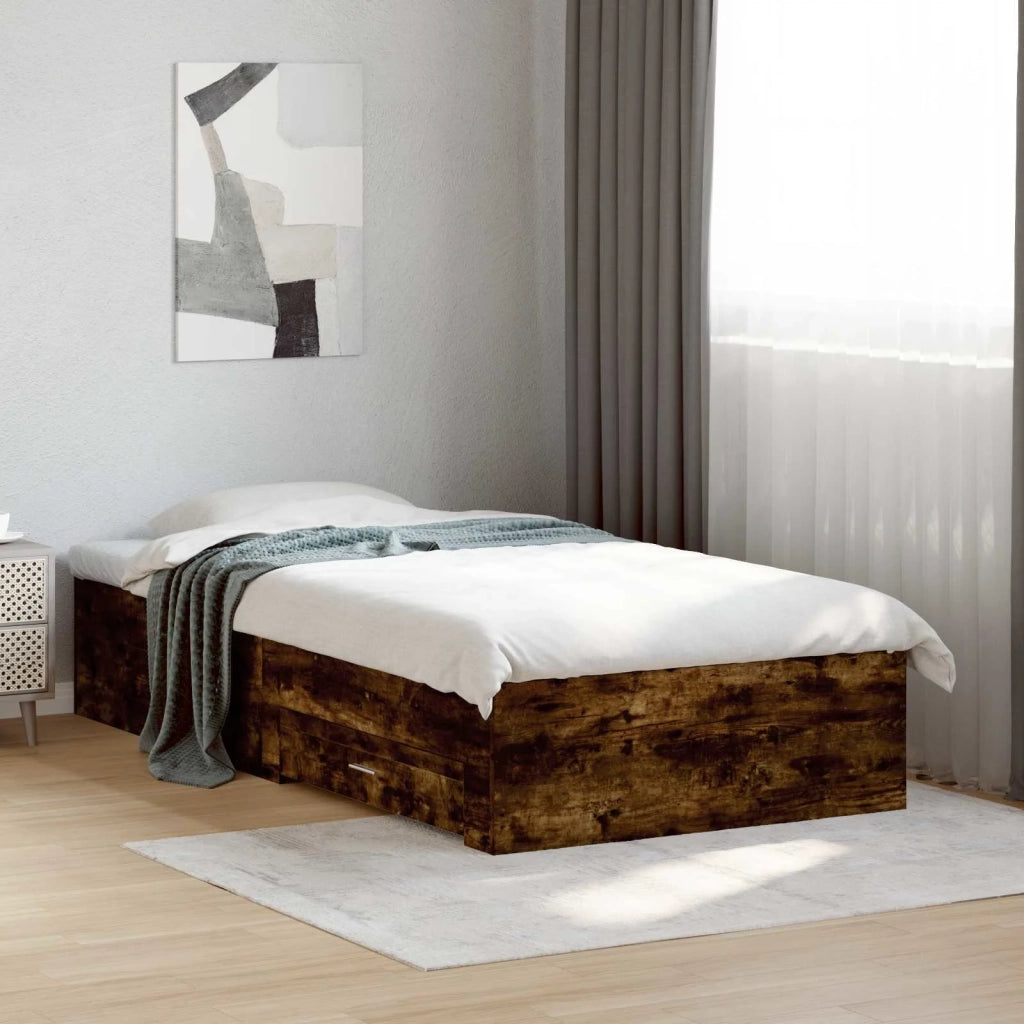 Telaio del letto con storage Rovere Fumo 80 x 200 cm 3429527