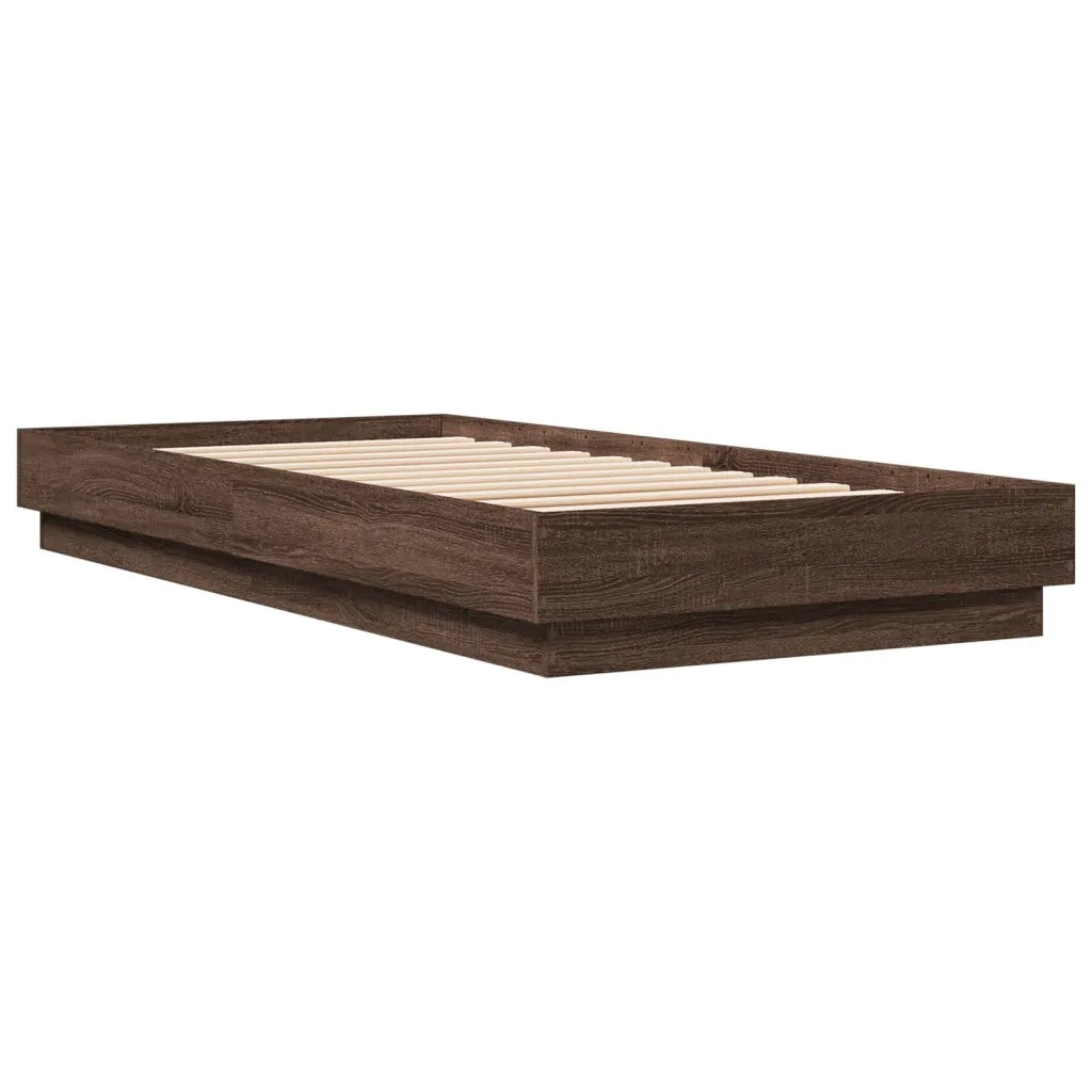Giroletto senza Materasso Rovere Marrone 100x200 cm Truciolato