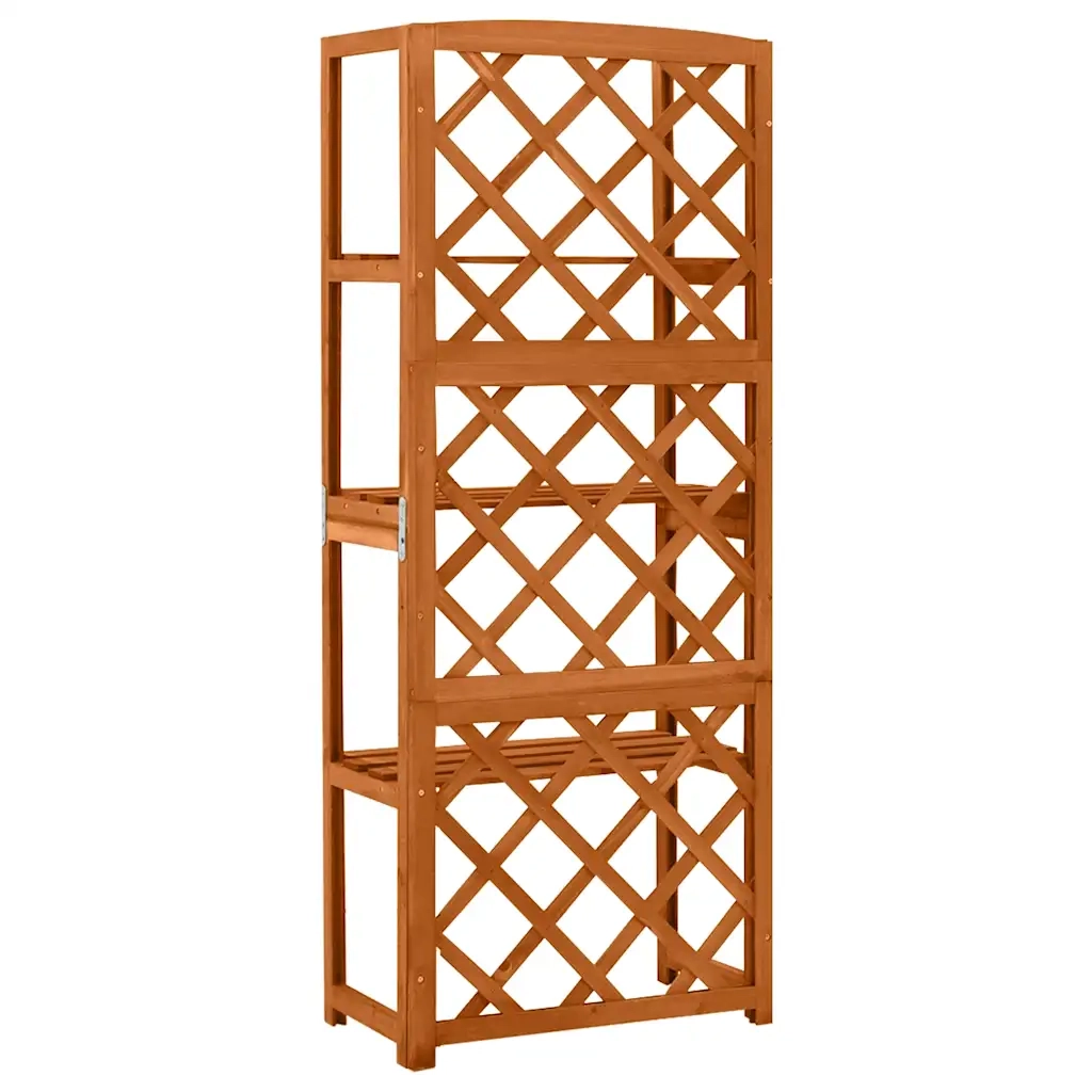 Traliccio con Ripiani 55x30x140 cm in Legno Massello di Abete 316409