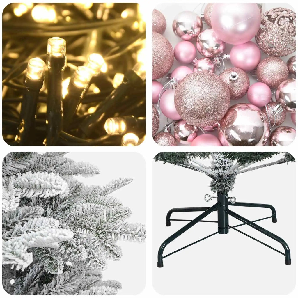 Albero di Natale artificiale con palline 240 cm 300 LED 3466665