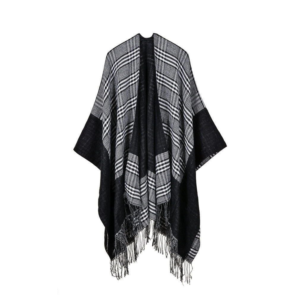 Sciarpe da donna all'ingrosso, scialli grandi in jacquard con nappe semplici