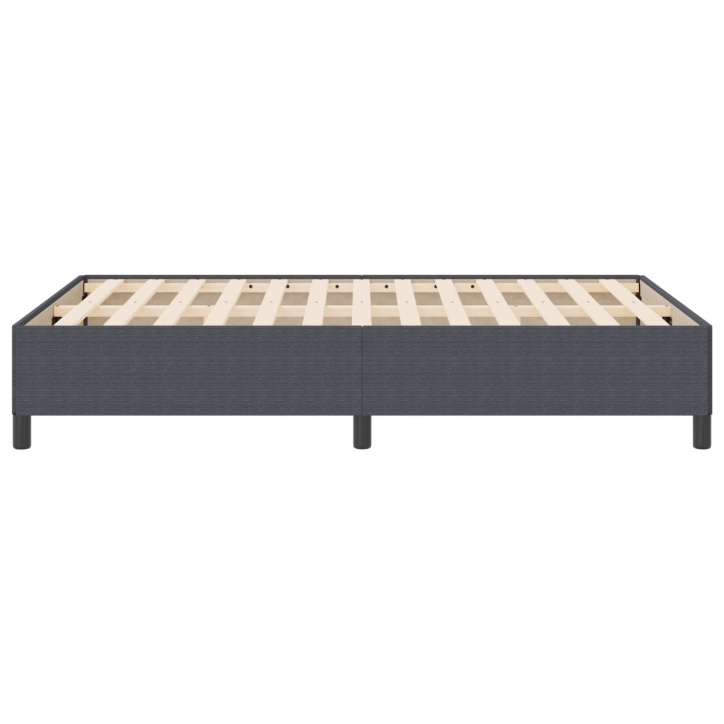 Struttura Letto Grigio Scuro 140x190 cm in Tessuto Vellutato