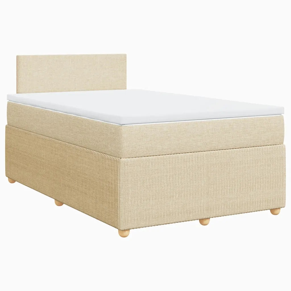 Giroletto a Molle con Materasso Crema 120x200 cm in Tessuto 3289721