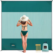 Tappeto da Spiaggia Extra Grande 200 x 200 cm Assorbe L'Acqua Leggero e Resistente per Campeggio, Picnic e Giardino